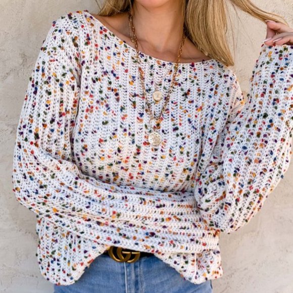Amoli Confetti Knot Detail Knit Sweater - Picture 1 of 6